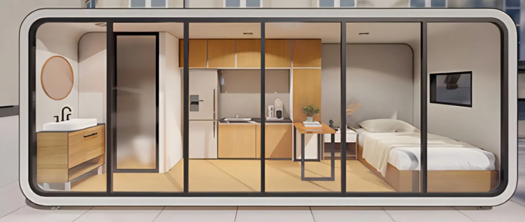 Apple Executive Glass 19 m², κάτοψη: Κάτοψη