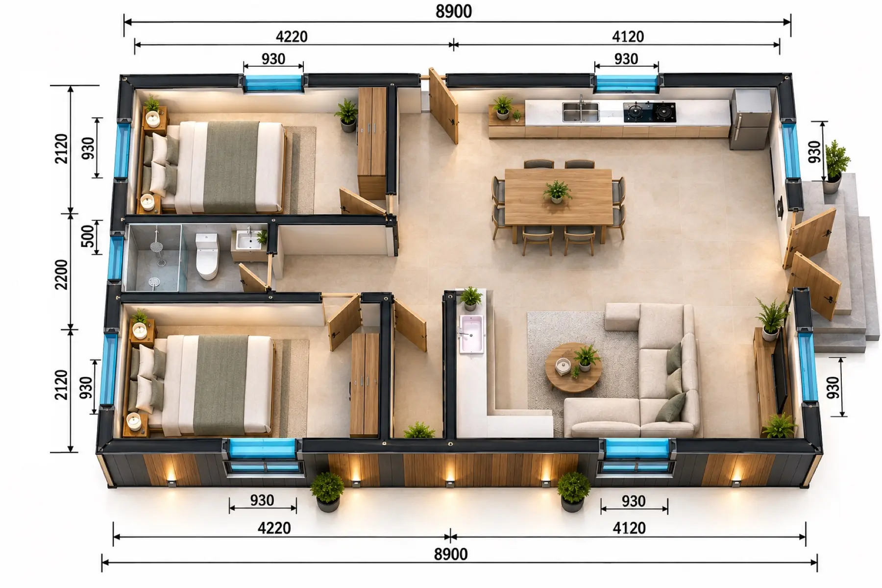 Signature Dual 120 m², κάτοψη: Κάτοψη ορόφου