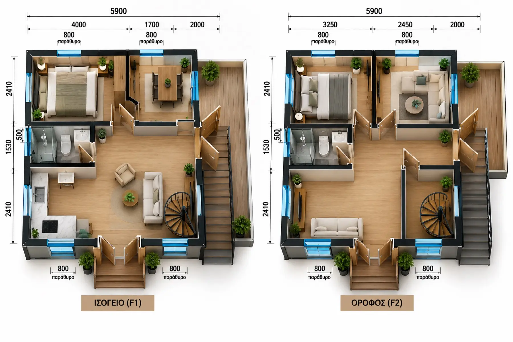 Signature Dual 80 m², κάτοψη: Κάτοψη ορόφου